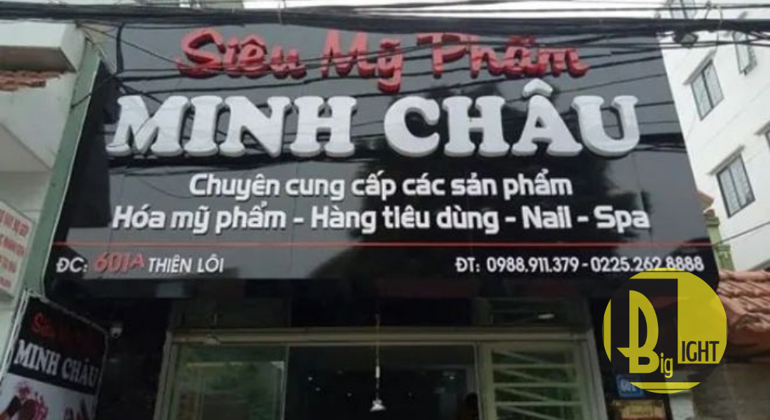 biển hiệu shop mỹ phẩm đẹp